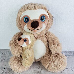 NWT Plush Paradise TOY FACTORY Sloth Momma 15" Set Mom Baby Stuffed Animal